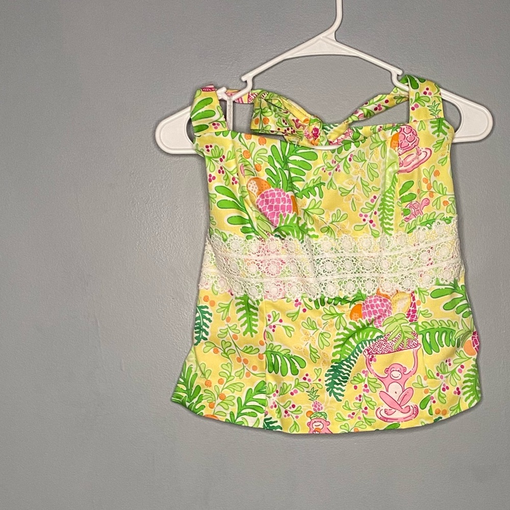 Lilly Pulitzer Yellow and Pink Floral Top